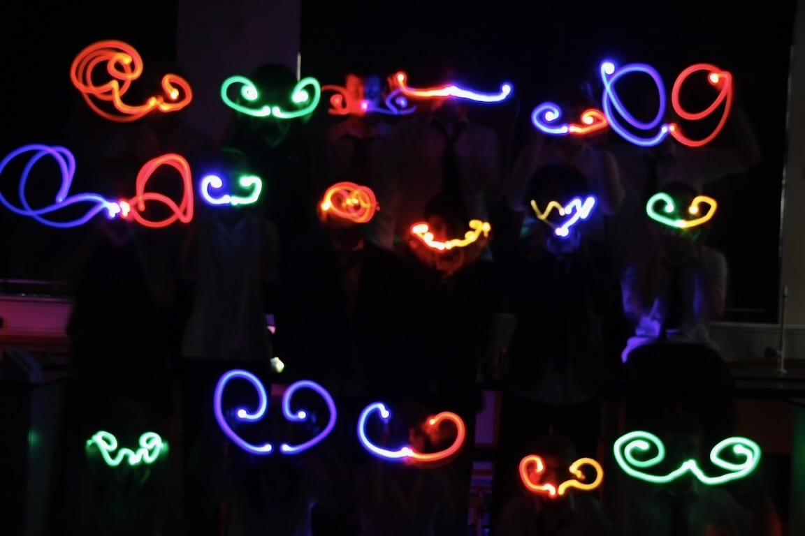Tine Bech has run workshops with school children, inspiring a new generation to work with light.
